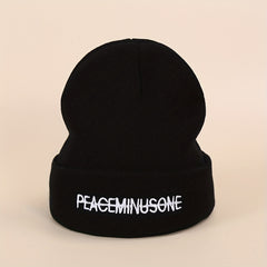 Fashionable Sport Knit Beanie Hat Letter Embroidery Winter Warm Ski Cold Hat
