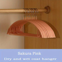 5pcs Non-Slip Coat Hook And Hanger Bathroom PVC Impregnated Office Coat Hanger