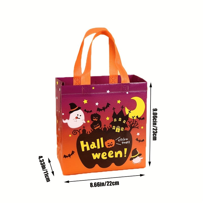 Halloween Tote Gift Bags 6 Patterns Trick Or Treat Bags Reusable Goody Candy Bag