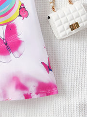 Unicorn Print Sleeveless Dress for Girls