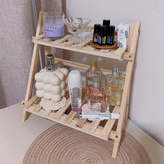 Wooden Desktop Storage Rack Student Indoor Desk Flower Rack