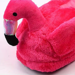 Women's Flamingo Slippers Plush Lined Shoes