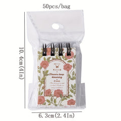 50pcs Retro Plants and Flowers Scrapbook Stickers Mobile Decoration Stickers