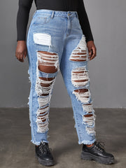 Distressed Straight Leg Jeans Y2K Style