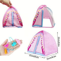 Doll Travel Set Doll Accessories Outdoor Play House Tent Beach Chair Toy