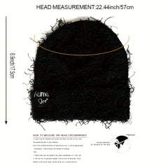 Hip Hop Tassel Y2K Beanie Unisex Knitted Hat Lightweight Beanie