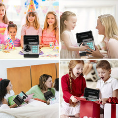 Kids Money Bank Automatic Paper Money Scroll Saving Box Electronic ATM Coin Bank