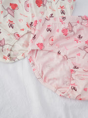 Girls Ballet Princess Shortie Brief Underwear Set