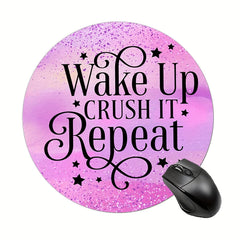 Round Gaming Mouse Pad for Girls 7.8 inch Non-Slip Rubber Mouse Mat