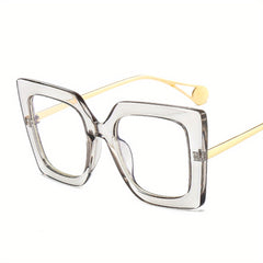 Women Oversized Square Cat Eye Glasses Vintage Retro Eyeglasses