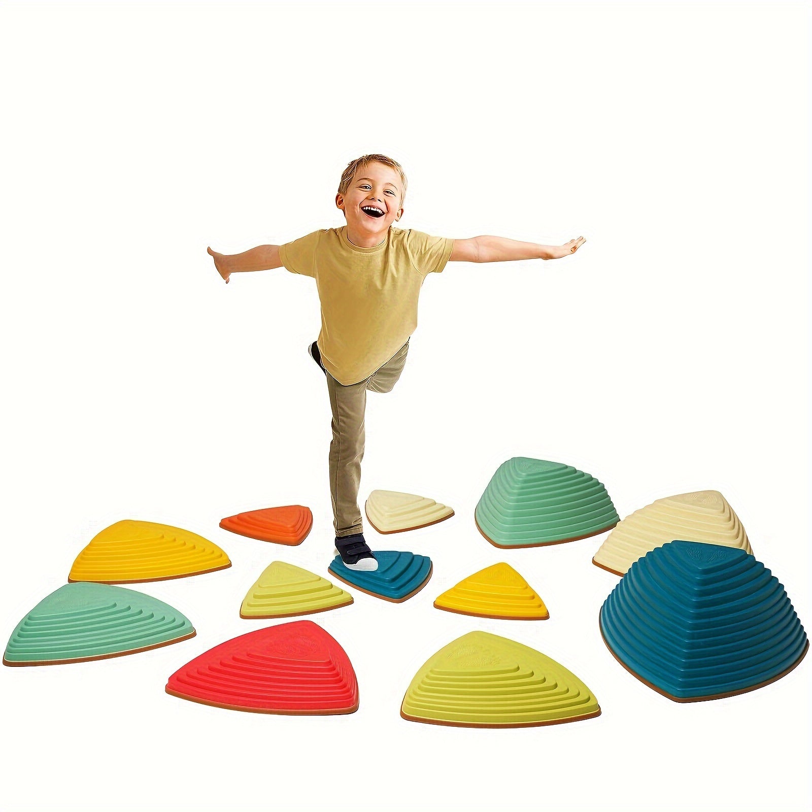 12pcs Anti-Skid Stepping Stones Set for Indoor & Outdoor Fitness