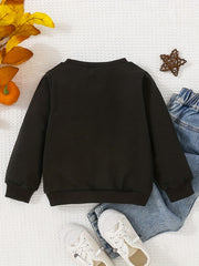 Halloween Print Sweatshirt Baby Boys Long Sleeve Pullover