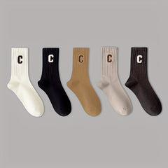 5 Pairs Breathable Comfortable Socks Spring Autumn Socks