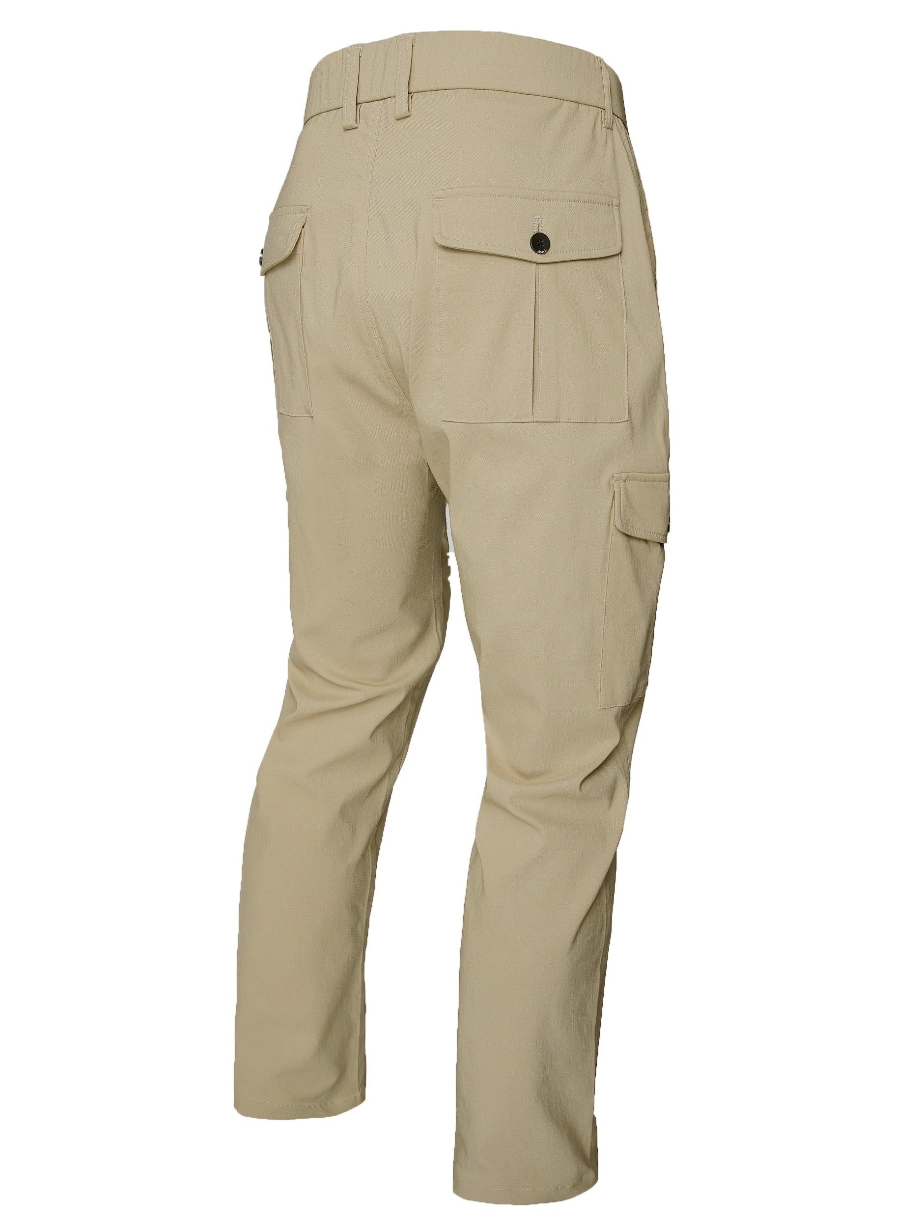 Men's Street Style Cargo Pants with Classic Pockets, Medium Stretch