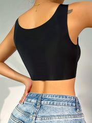 Seamless Wireless Vest Bralette with Convertible Straps