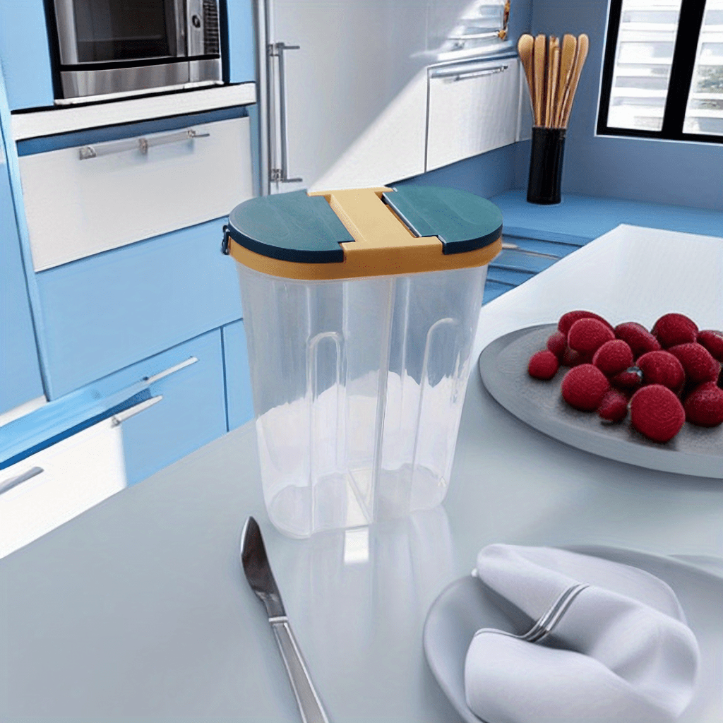 2 Grid Food Storage Containers Airtight Jars Fresh keeping Box