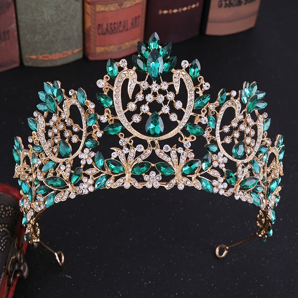 Baroque Rhinestone Crown Bridal Wedding Hairband Headband