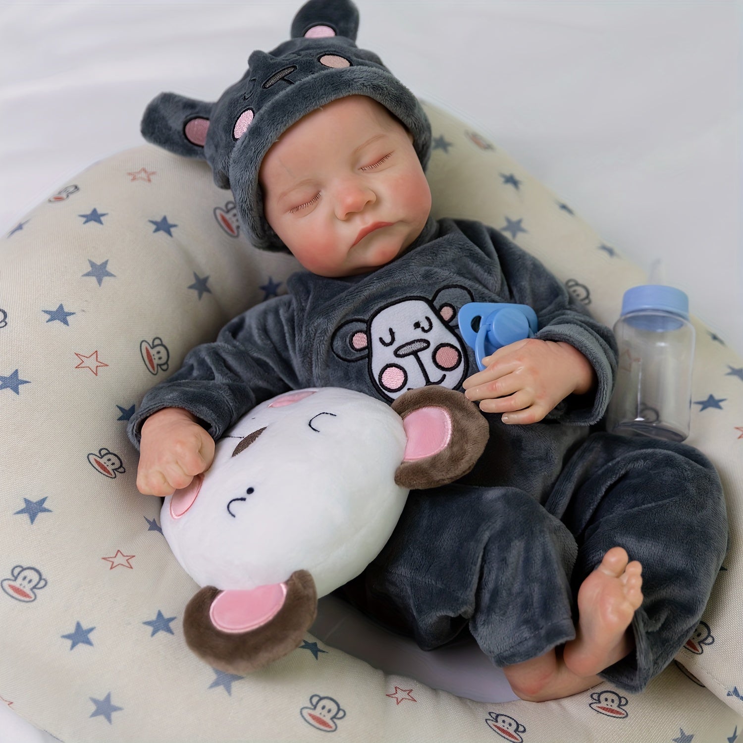 Realistic 72 cm Reborn Baby Doll Soft Vinyl Body Lifelike Newborn Baby Doll