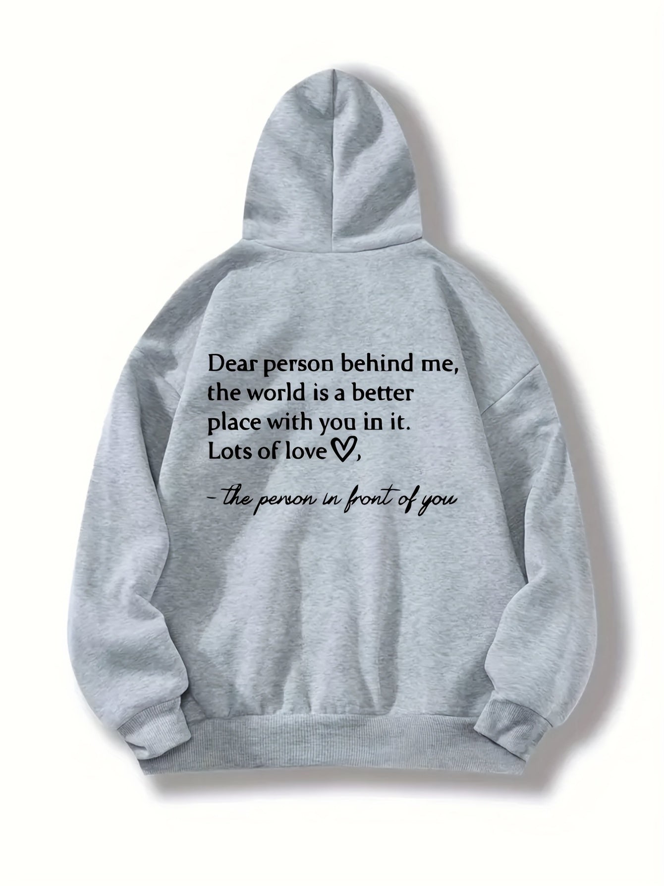 Letter Graphic Hoodie Long Sleeve Pullover Tee Shirt