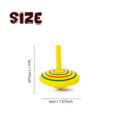 Colorful Wooden Spinning Tops for Fun Celebrations and Gifts