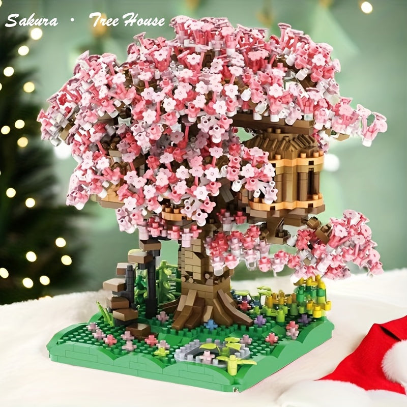 Cherry Tree House Bonsai Construction Set DIY Toys Halloween Christmas