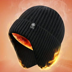 Men's Winter Knitted Hat Plus Velvet Thickened Ear Protection Beanie