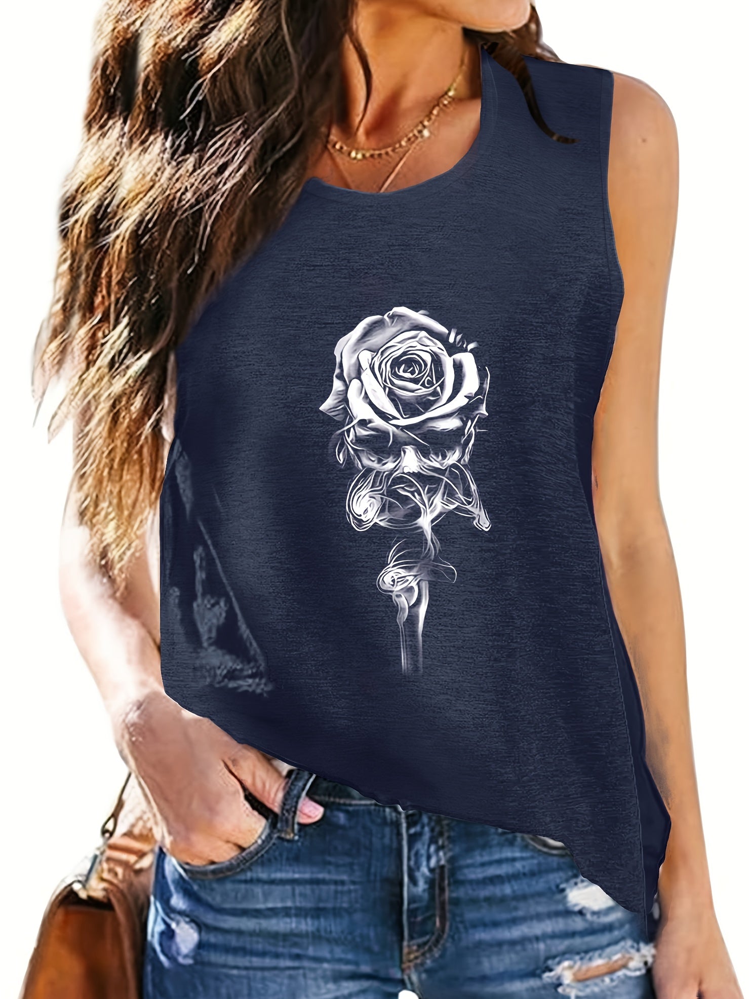 Floral Print Tank Top Sleeveless Summer Tank