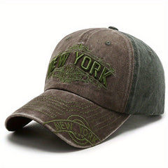 Vintage Baseball Cap YORK Embroidered Letter Duck Tongue Cap Men's Hat