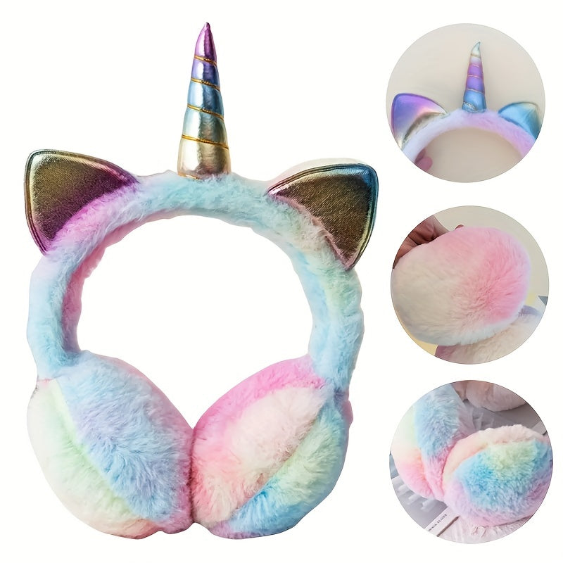 Unicorn Gradient Winter Warm Earmuffs Anti Freeze Ear Protector