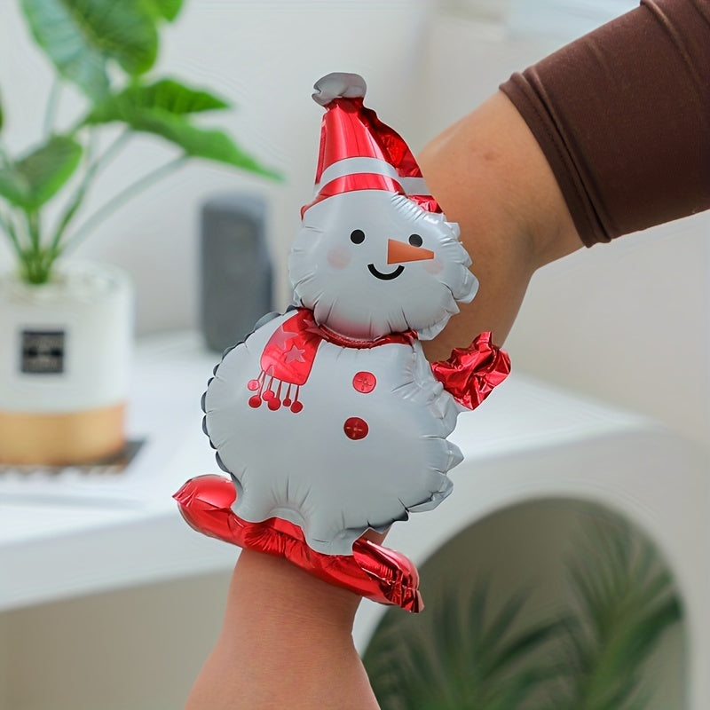 4pcs Cartoon Christmas Wrist Balloons Kids Birthday Gift Inflatable Bracelet