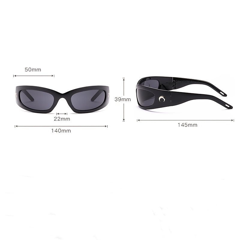 Moon Pattern Athletic Sunglasses for Outdoor Sports