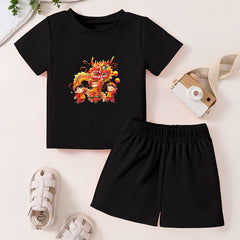 Toddler Kid 2pcs Bottoming Set Short Sleeve T shirt & Matching Shorts