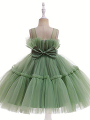 Girls' Mesh Ball Gown Princess Dress