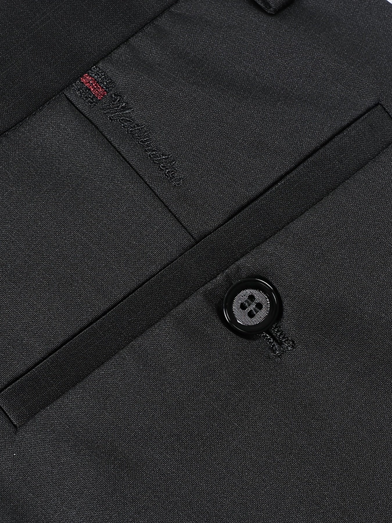 Men's Casual Business Straight Leg Suit Pants with Pockets