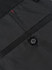 Men's Casual Business Straight Leg Suit Pants with Pockets