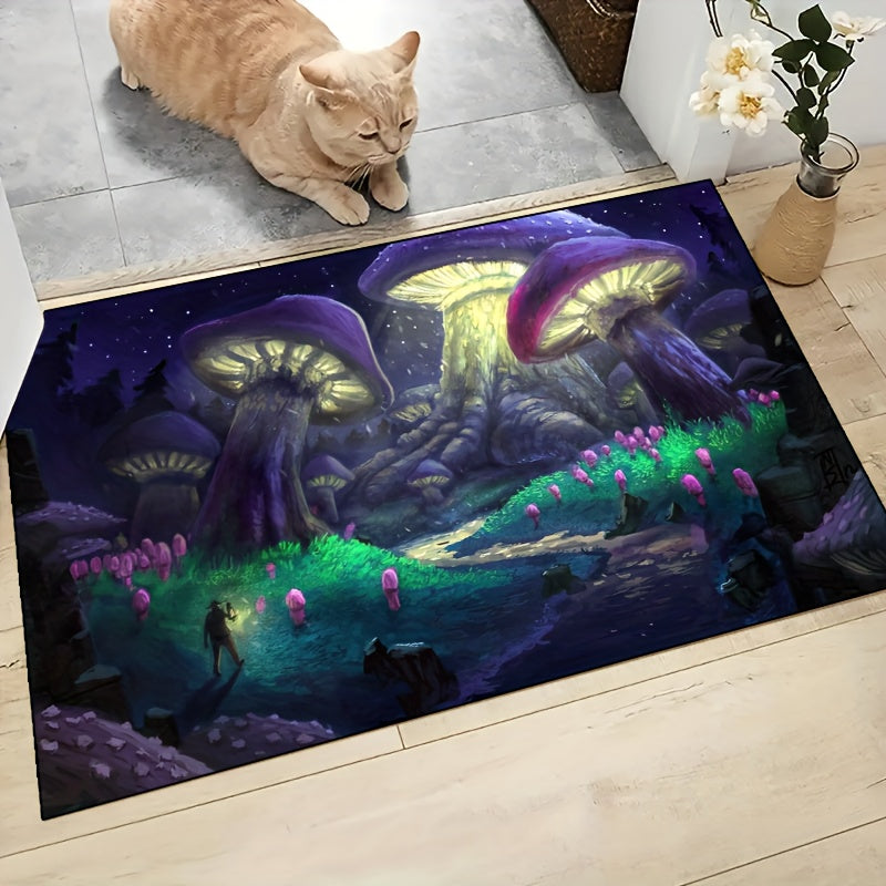 Mushroom Wonderland Door Mat Indoor Mat Non-slip Floor Rug Room Decoration