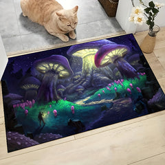 Mushroom Wonderland Door Mat Indoor Mat Non-slip Floor Rug Room Decoration