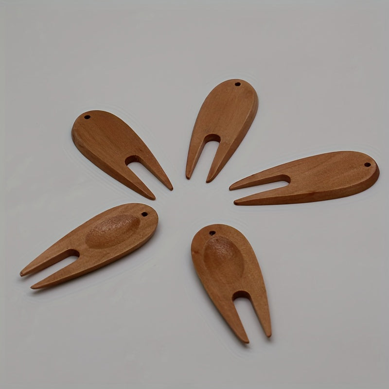 Bamboo Golf Repair Fork Wooden Ball Fork