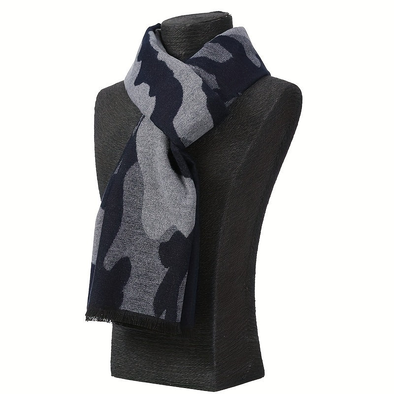 Men's Plaid Windproof Scarf Shawl