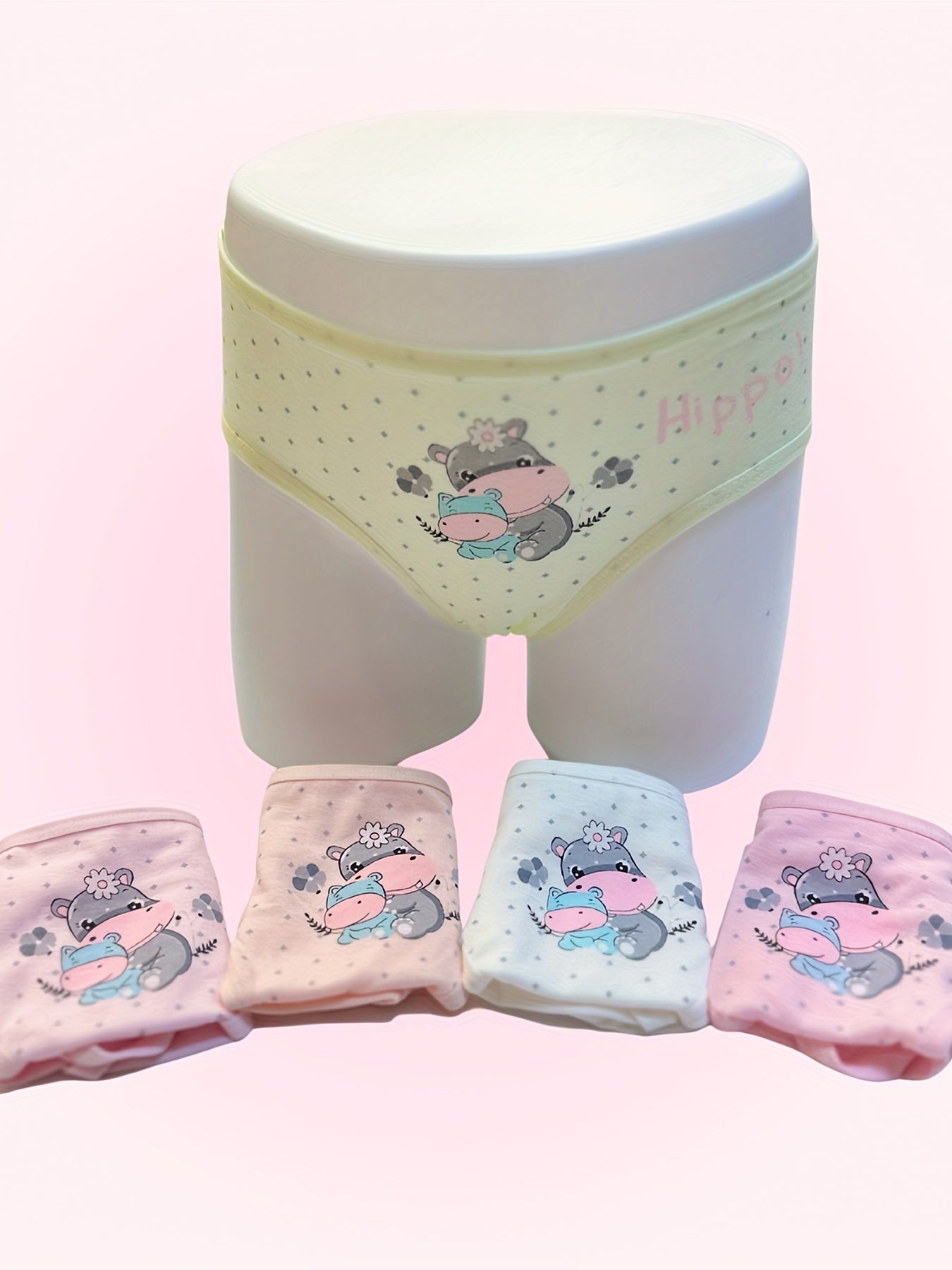 5pcs Little Girl's Cartoon Print Mixed Underwears Set