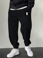 Vintage Monkey Graphic Sweatpants for Men - Casual Joggers