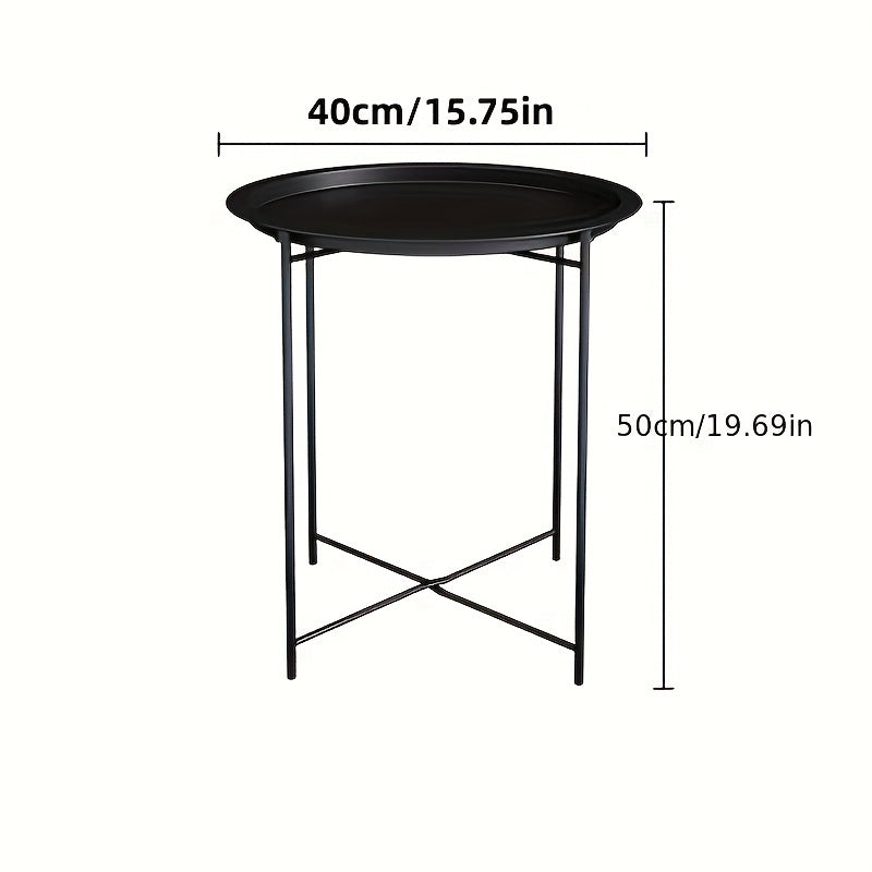 Chevron Foldable End Table Portable Coffee Table for Household Camping