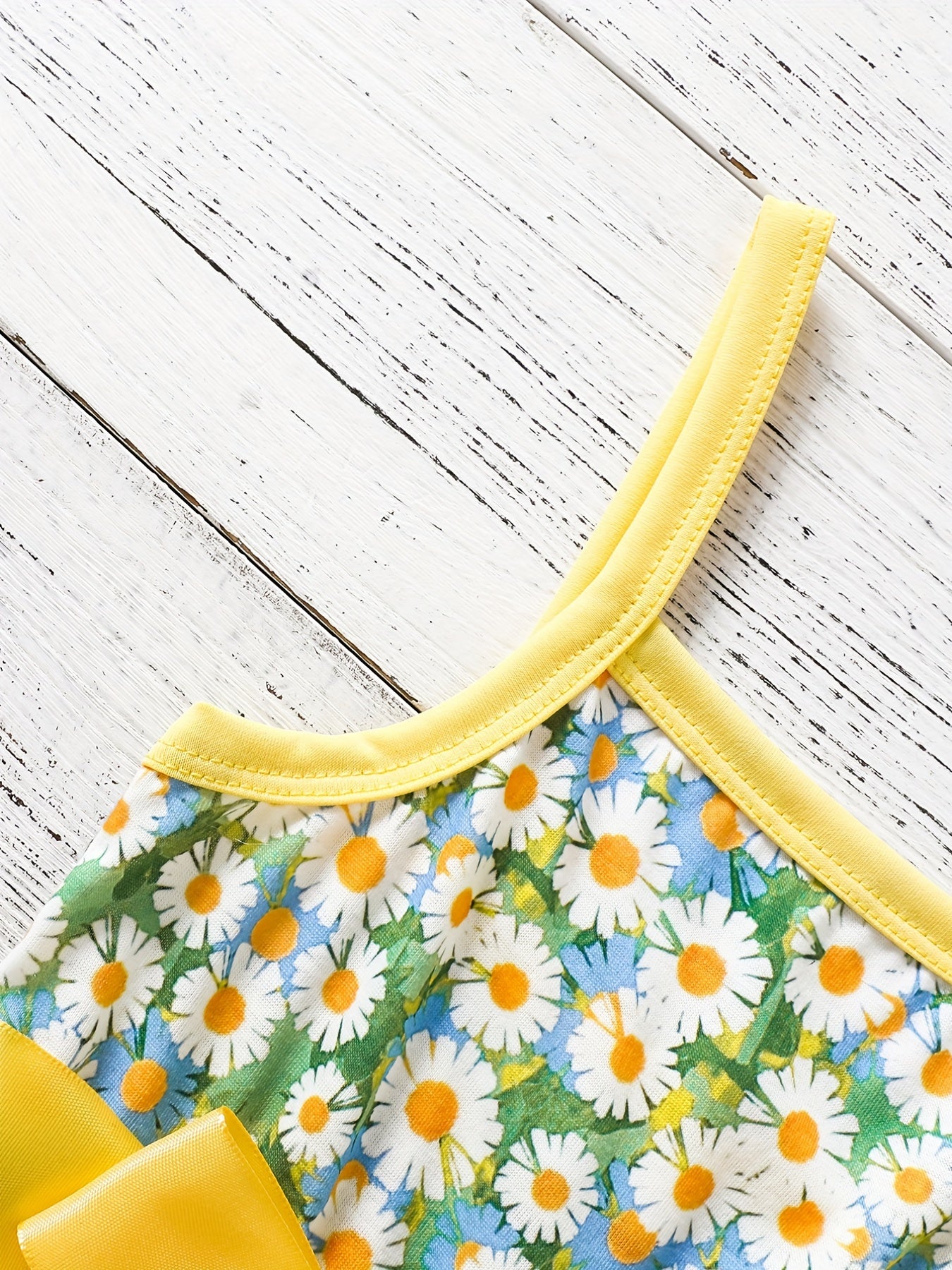 Toddler Girls Daisy Cami Rompers Wide Leg Jumpsuits For Beach Vacation