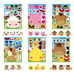 24pc Children's Farm Animal Stickers DIY Craft Party Game Supplies