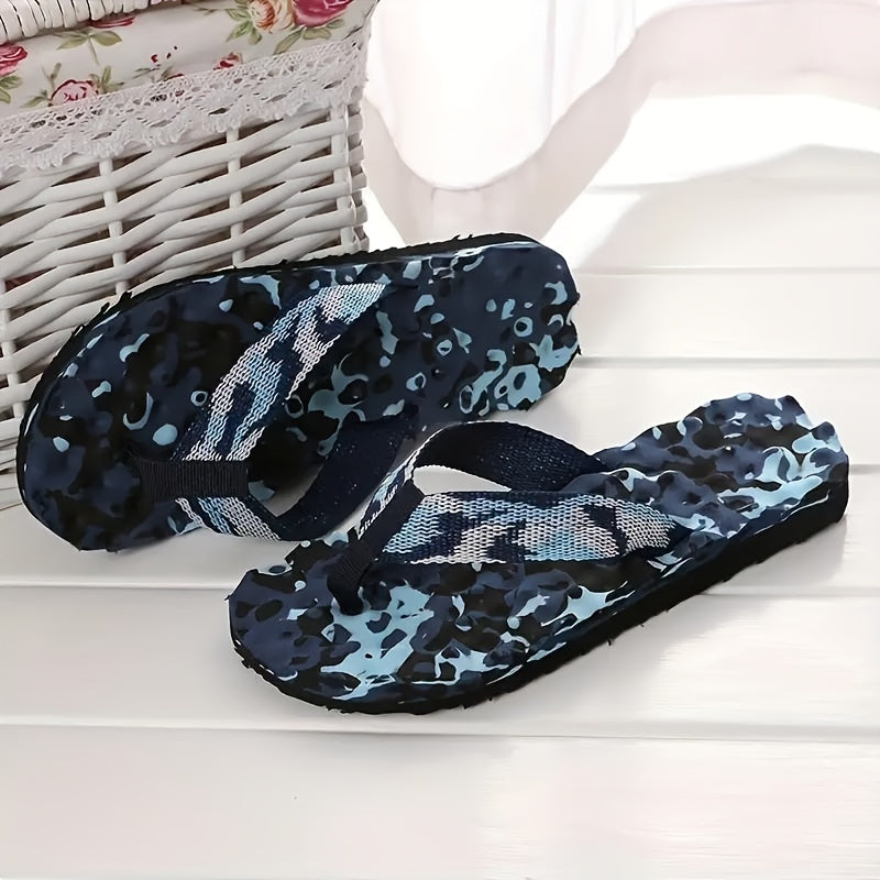 Men's Camouflage Massage Thong Sandals Non Slip Flip-flops