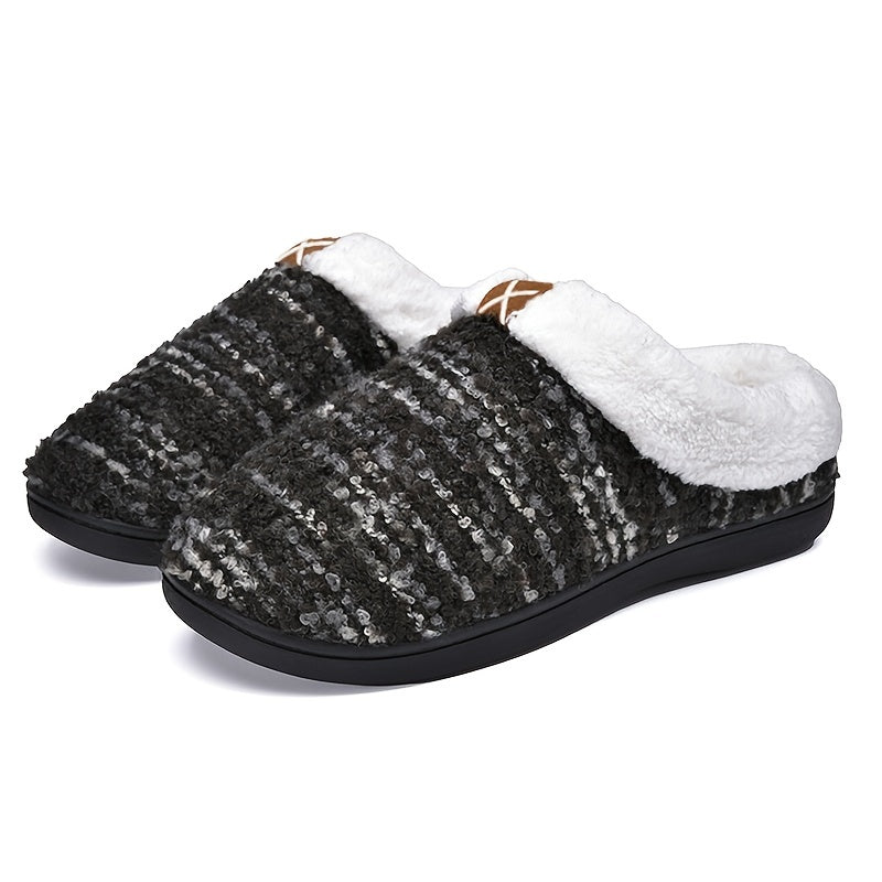 Men's Memory Foam Fleece Cozy Slippers - Winter Gift