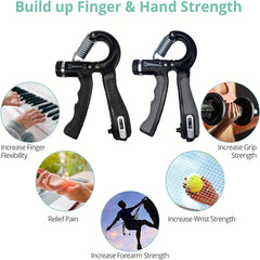 Adjustable Grip Strength Trainer 5-60kg Resistance Non-Slip Finger Strength