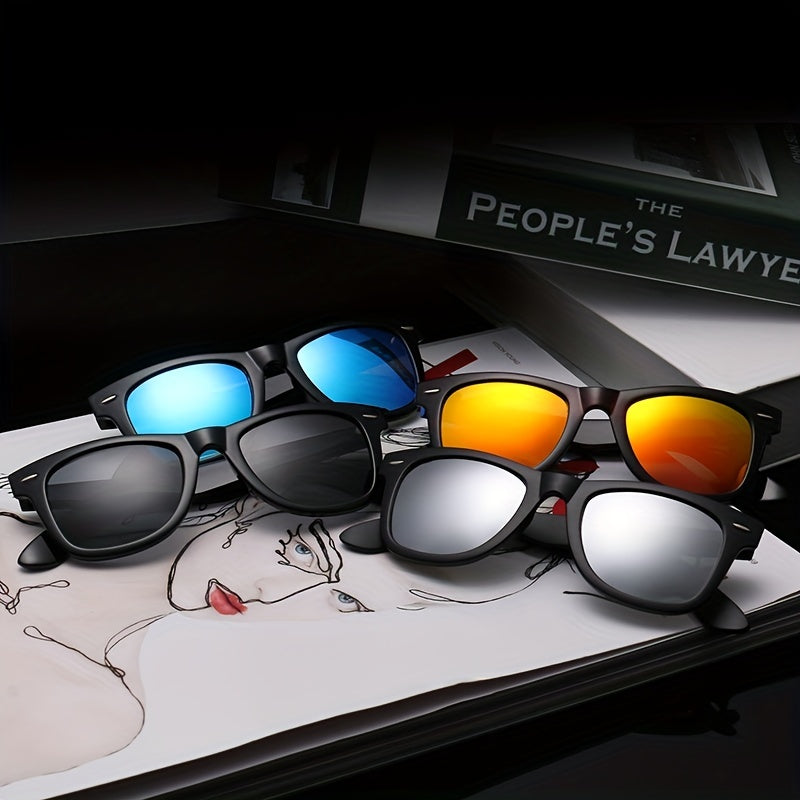 Polarized Sunglasses Retro Mirror Lens UV400 Protection