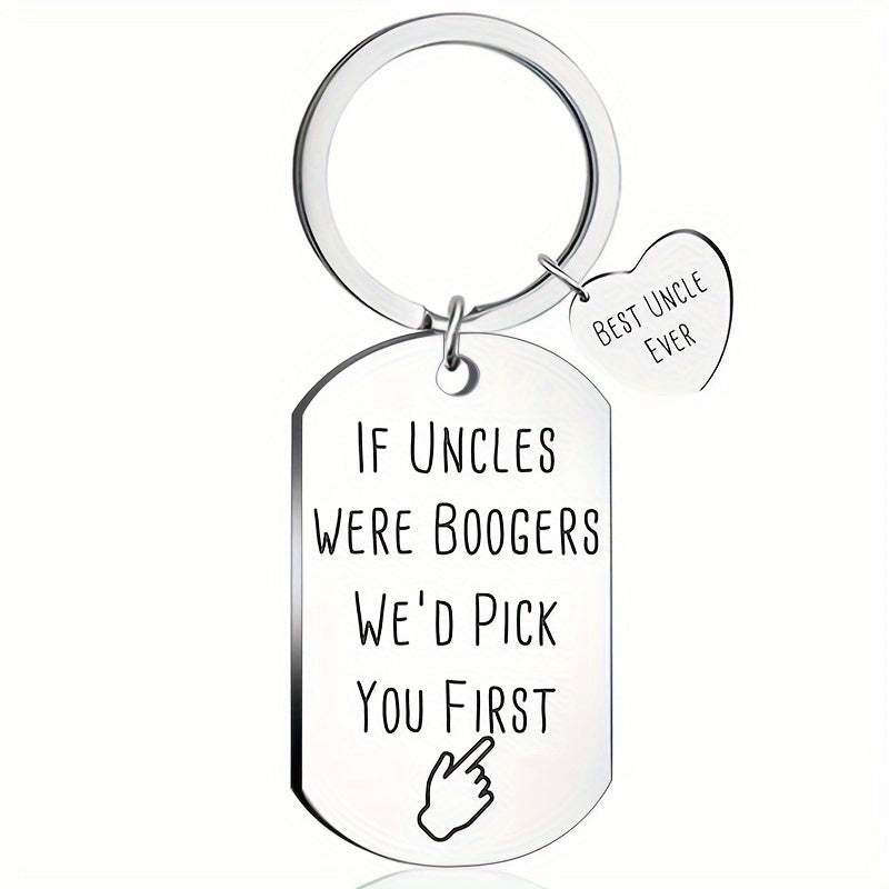 1pc Stainless Steel Keychain Keyring Gift for Fathers