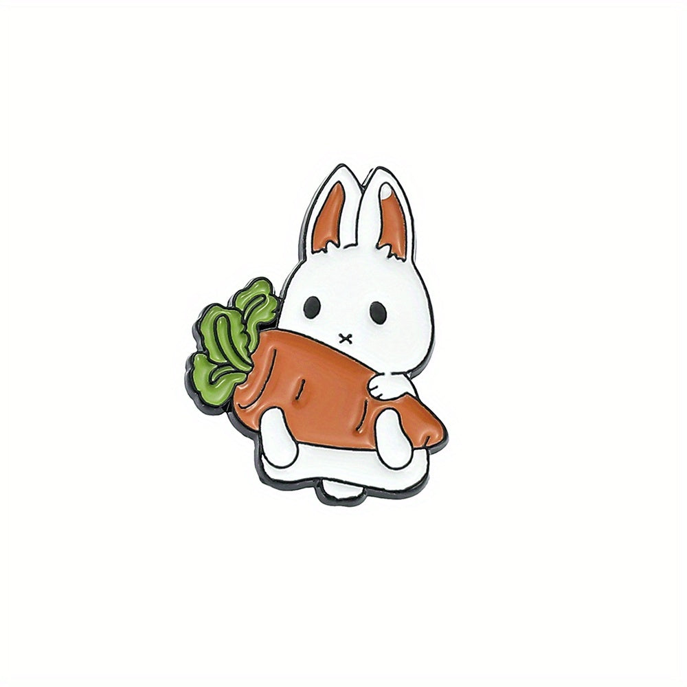 Cute Y2K Rabbit Enamel Pin for Clothes, Bags, DIY Decor - Ideal Gift